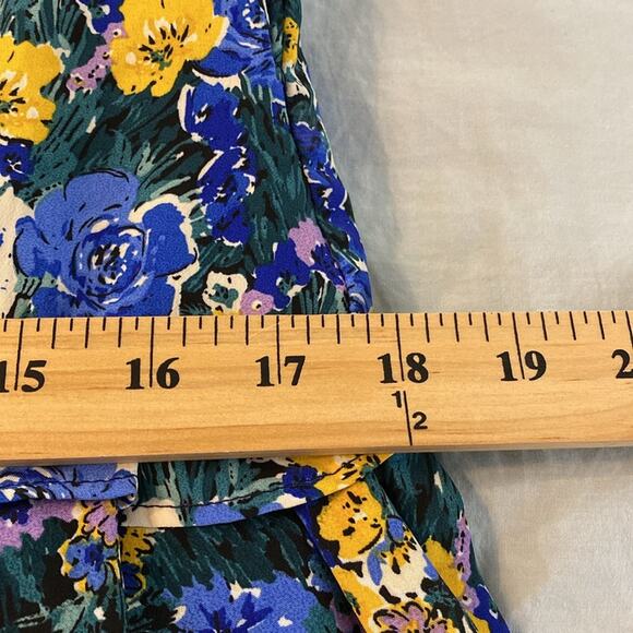 Melloday Blue Floral Tiered V-Neck Maxi Dress Size XS - Picture 7 of 9